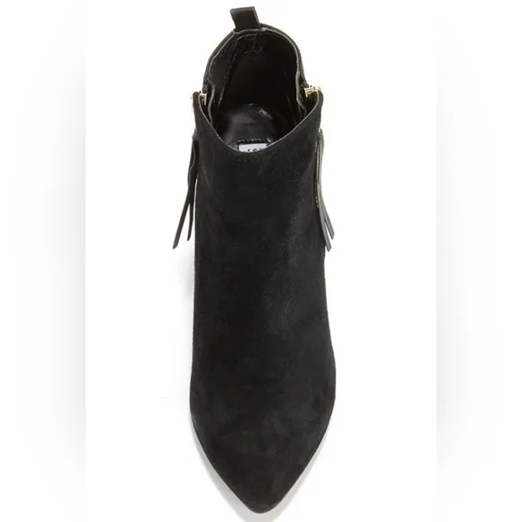 Steve Madden Jannyce Black Suede Leather Ankle Boots Size 8M - Picture 3 of 12